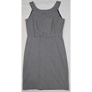 Calvin Klein Black and White Gingham Sheath Dress